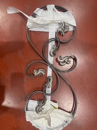 2 piezas Herraje forja puerta/ventana 87x37