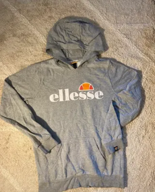 Sudadera Ellesse Gris Blanca Retro Y2K