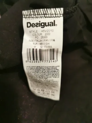 Abito nero con fantasia floreale Desigual