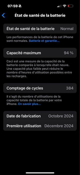 iPhone 16 128GB Blanco 94% Batería