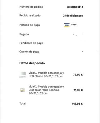 Tocador con luces LED