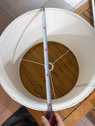 Pantalla de lámpara cilíndrica blanca