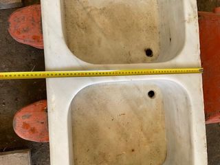 Lavabo doble de mármol natural