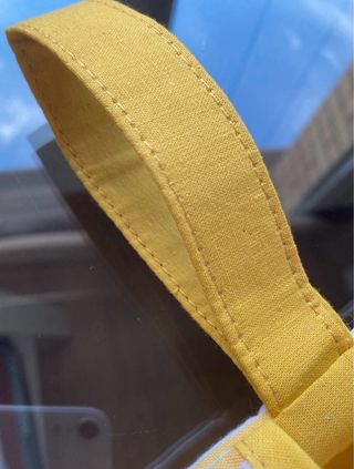 Bolso cambiador portátil rayas amarillo