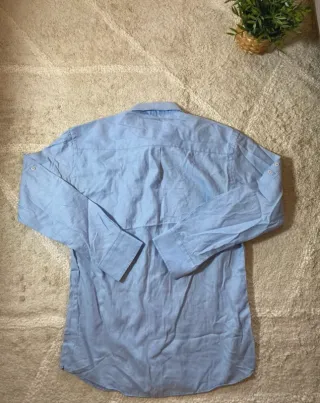 Camisa Tommy Hilfiger Manga Larga Azul