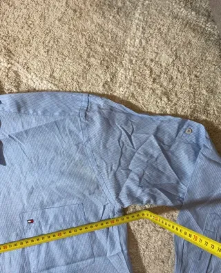 Camisa Tommy Hilfiger Manga Larga Azul