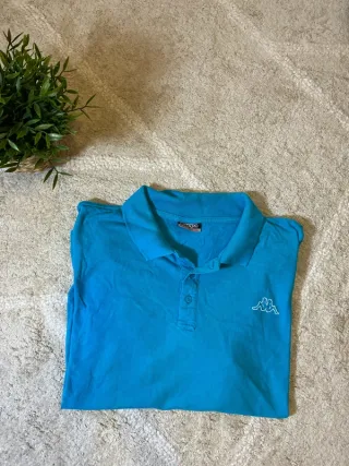 Polo Kappa Azul Vintage Retro 90s