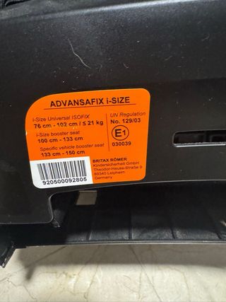 Silla coche Britax Römer