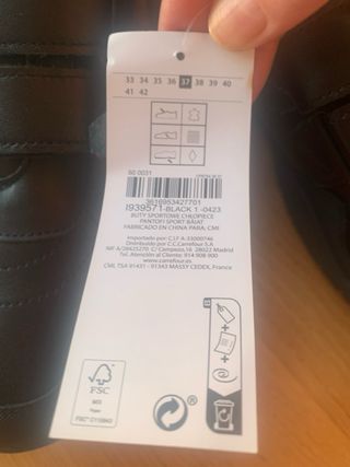 Zapatos negros piel niño talla 37