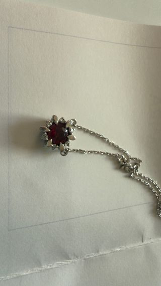 Pendente punto luce rubino + anello rubino