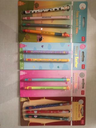 Lote 4 packs bolígrafos borrables Legami