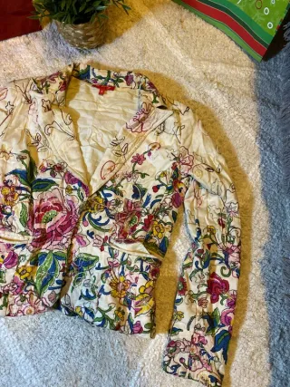 Blazer estampado floral retro sweetwear