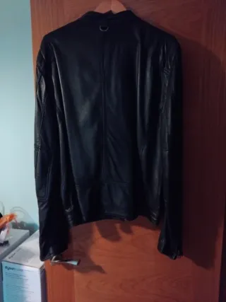 Cazadora de cuero para hombre