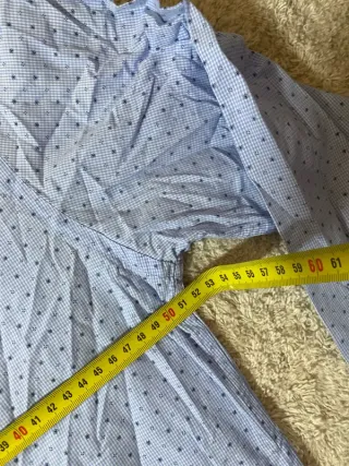 Camisa Celio Azul Estampada Manga Larga Talla L