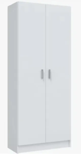 Armario escobero blanco montado
