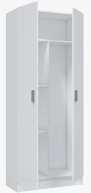 Armario escobero blanco montado