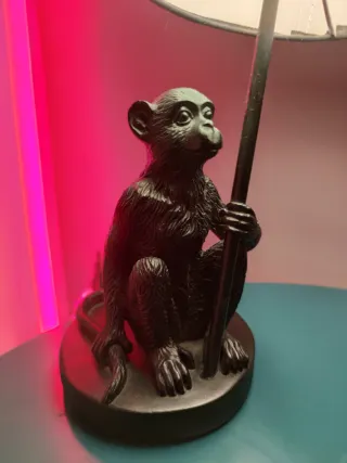 Lampada Scimmia Design Nero