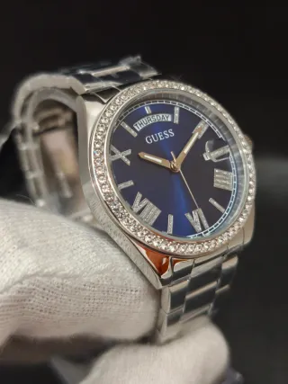 Reloj Guess Mujer Luna Azul Plata