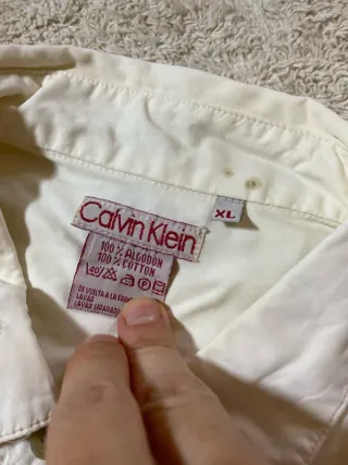 Camisa Calvin Klein Blanca Talla XL Algodón