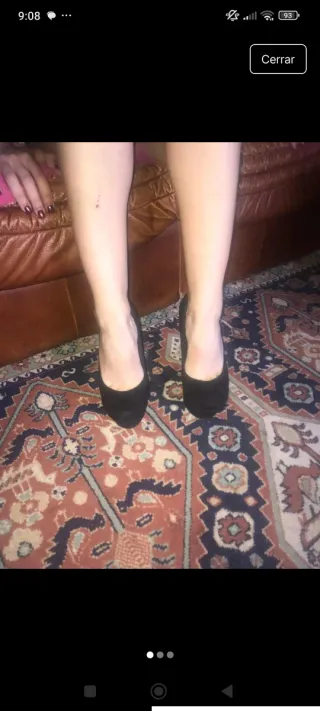 Zapatos de tacón de cuña negros