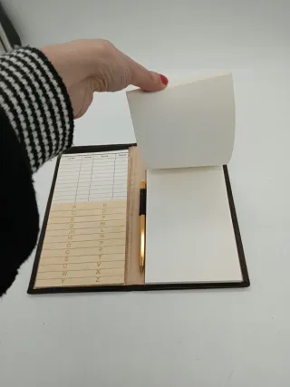 Agenda in pelle con lamina argento 800