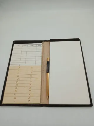 Agenda in pelle con lamina argento 800