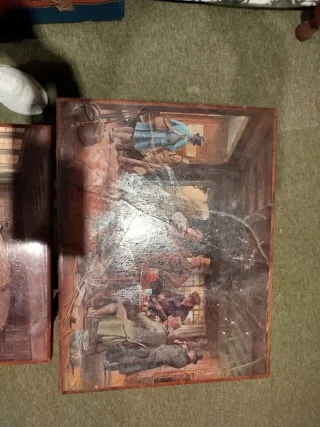 Mesas Camilla Vintage Escenas Venecianas original