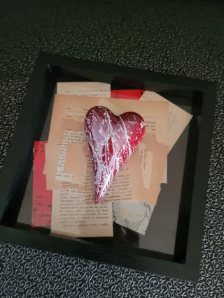 Quadro Pop Art Cuore Rosso