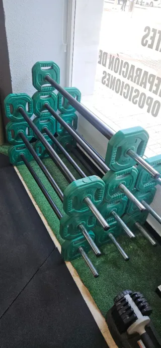 Barras Body Pump con Discos Verdes