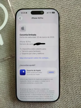 iPhone 16 Pro 128GB - Batería 96%