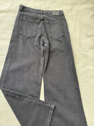 Pantalones vaqueros azul, azul claro, negro anchos