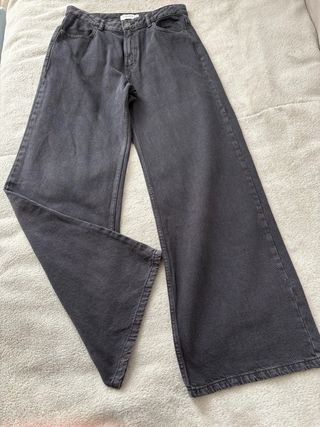 Pantalones vaqueros azul, azul claro, negro anchos