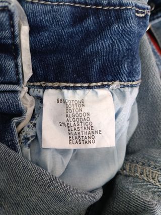 Peto vaquero tendencia algodón elastano XL