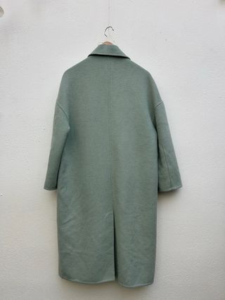 Abrigo lana verde Mango XS/S