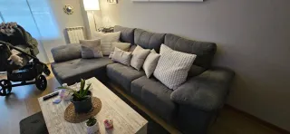 Sofá Chaiselongue 3 Plazas Gris antrancita