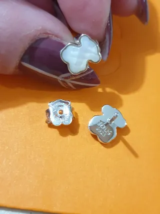 Pendientes Tous Plata Nácar Oso Nuevos