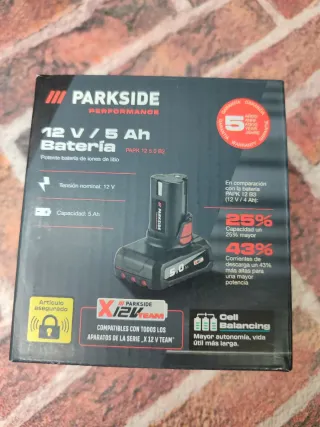 Batería Parkside 12V 5Ah