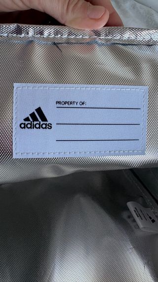 Bandolera Adidas  Gris y Dorado