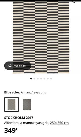 Alfombra Ikea Beige y Negra