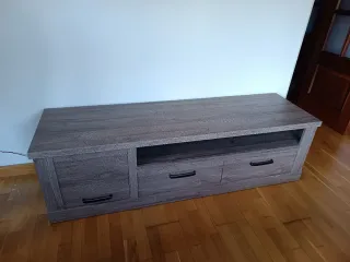 Mueble TV madera gris