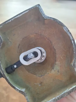 Pie de lámpara metal blanco