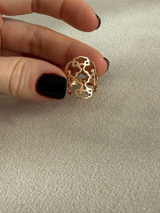 Anillo Tous Oro Rosa Diseño Calado