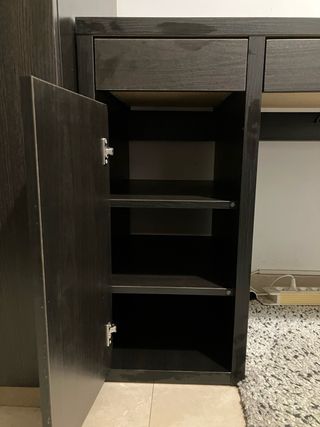 Escritorio Ikea Negro con Cajones
