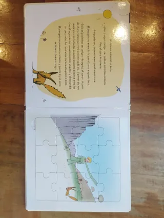 Libro y puzles. El principito.