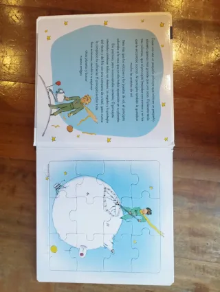 Libro y puzles. El principito.