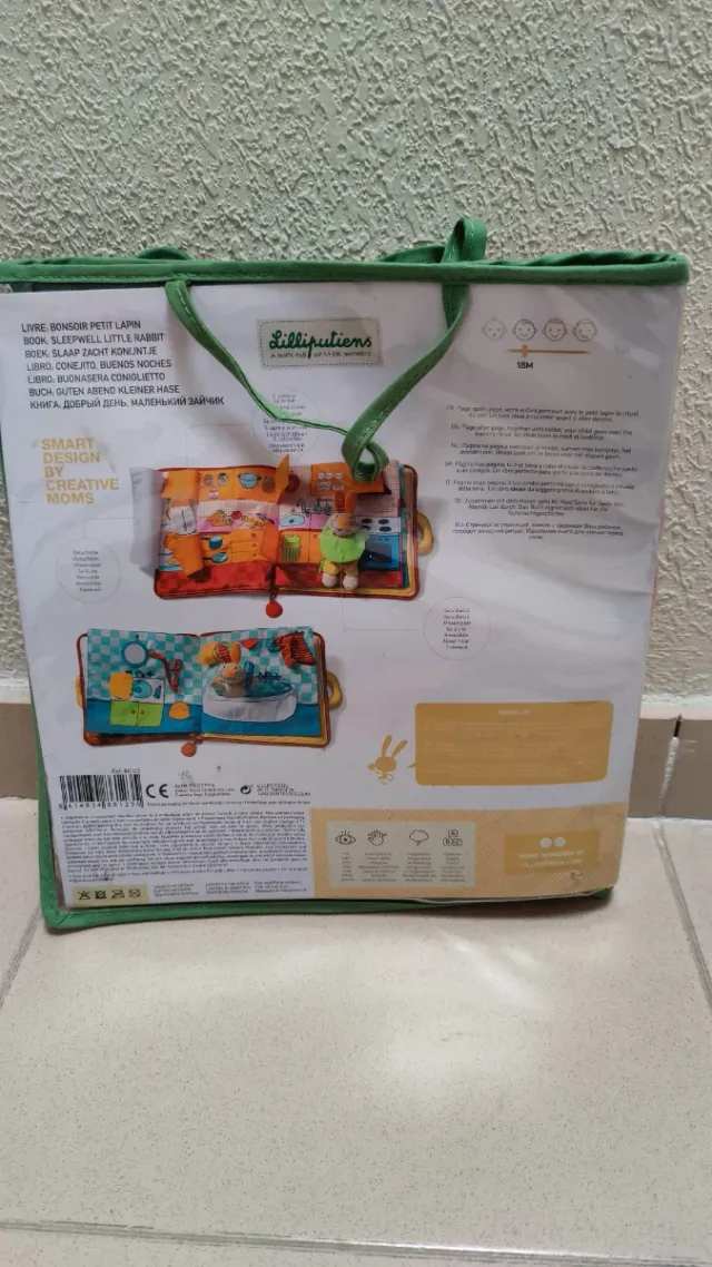 Libro de tela didáctico Lilliputiens para bebé