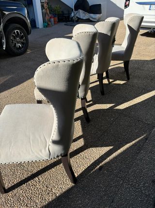 Juego 4 Sillas Comedor Tela