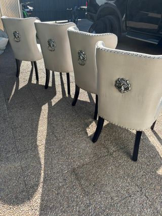 Juego 4 Sillas Comedor Tela