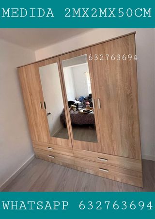 Armario 2m x 2m x 50cm con Espejos