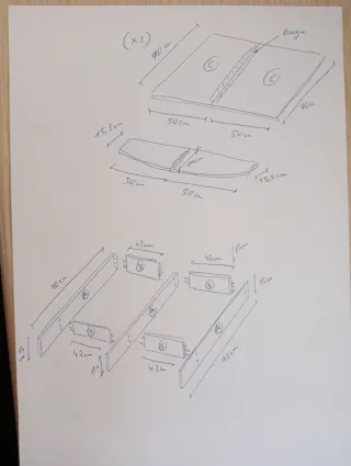 Mueble camper cama madera